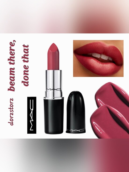 MAC Cosmetics Other - MAC Lustreglass Lipstick • BEAM THERE DONE THAT •Rosy Plum• .10 oz • New in box